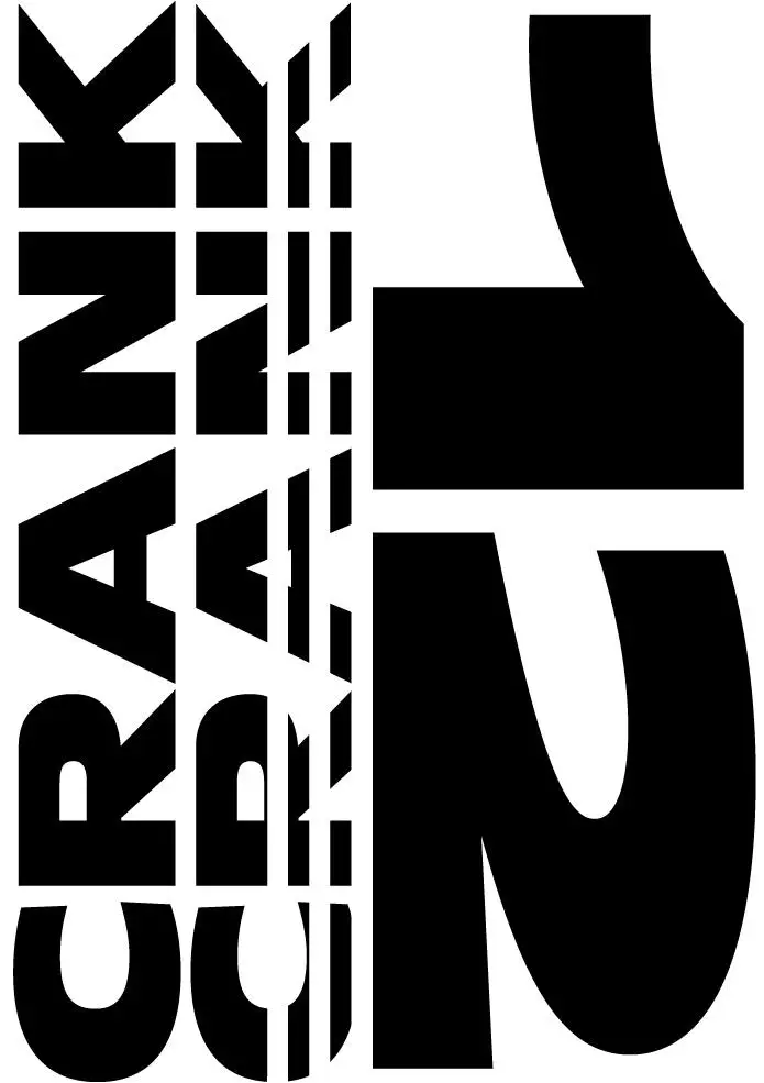 Typographic poster: the banned book title Crank with its number of bans