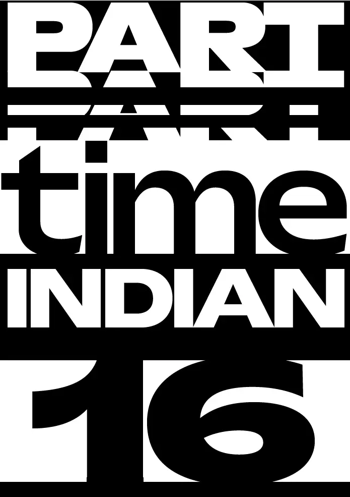 Typographic poster: The Absolutely True Diary of a Part-Time Indian with its number of bans